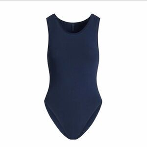 SKIMS Cotton Jersey Tank Bodysuit | Navy | Size Small